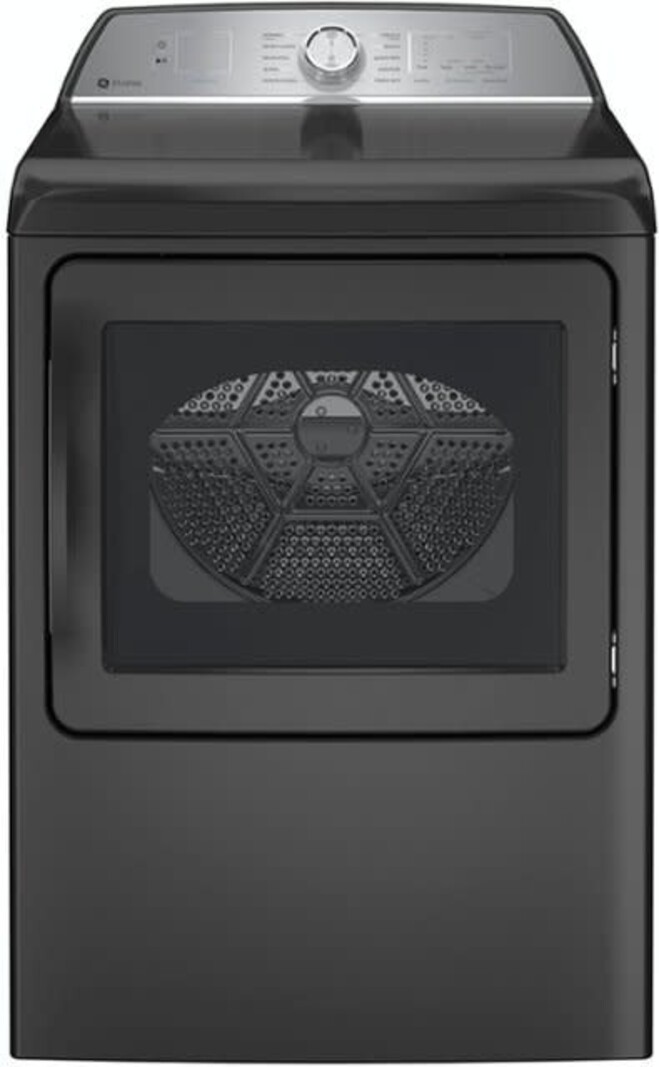 GE *PTD60EBPRDG 7.4 cu. ft. Smart Diamond Gray Electric Dryer with Sanitize Cycle and Sensor Dry, ENERGY STAR
