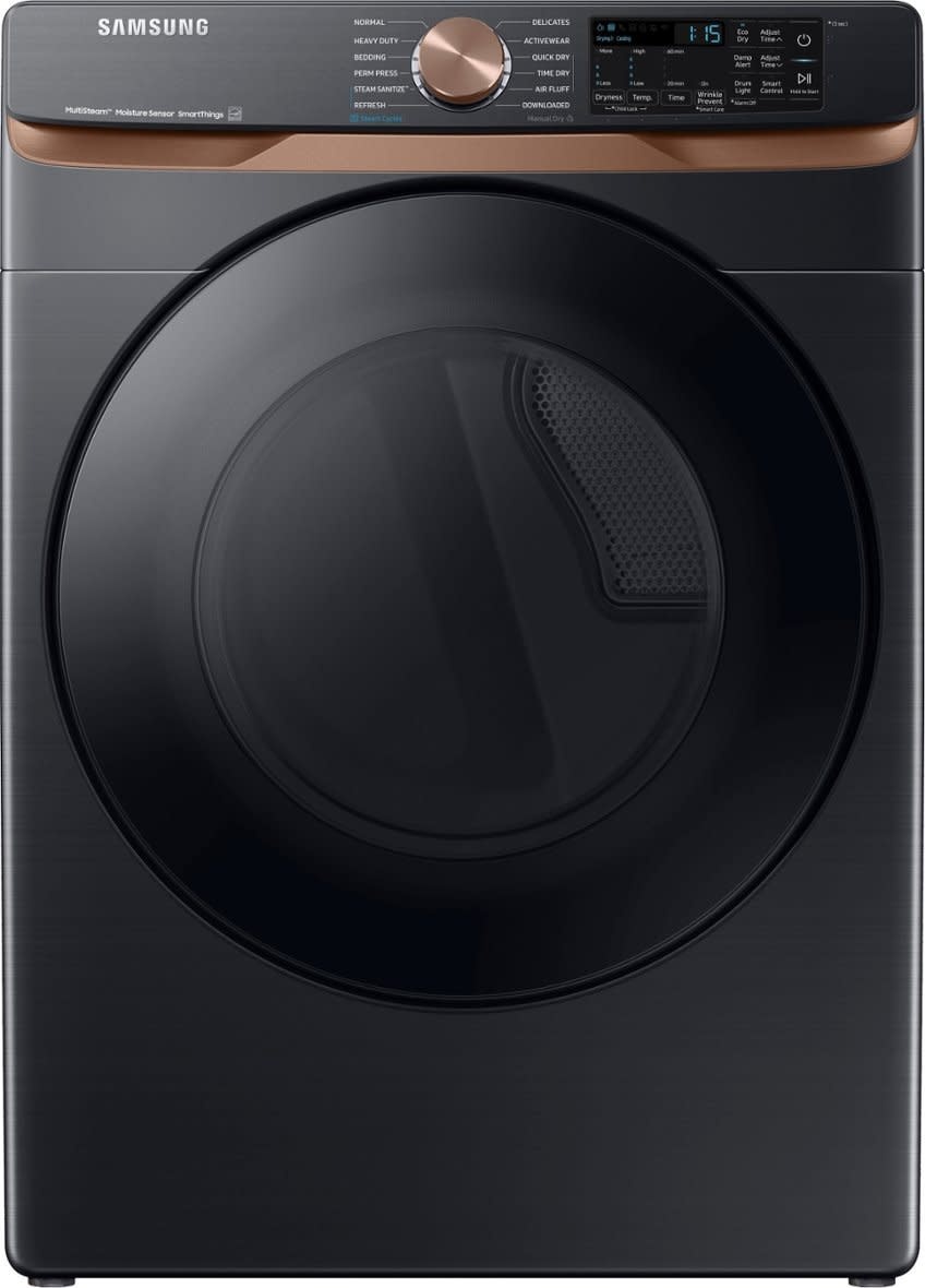 Samsung *DVE50BG8300VA 7.5 cu. ft. Smart Electric Dryer with Steam Sanitize+ and Sensor Dry - Brushed black