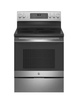 GE *JB735SPSS  5.3 Cu. Ft. Freestanding Electric Convection Range with Self-Steam Cleaning and No-Preheat Air Fry - Stainless Steel