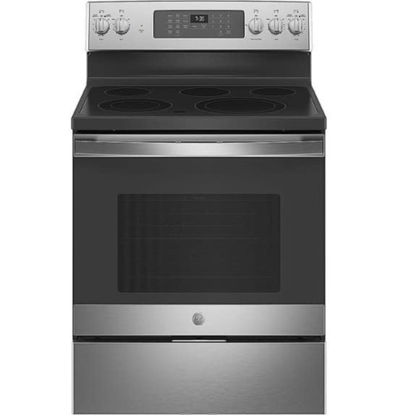 GE *JB735SPSS  5.3 Cu. Ft. Freestanding Electric Convection Range with Self-Steam Cleaning and No-Preheat Air Fry - Stainless Steel