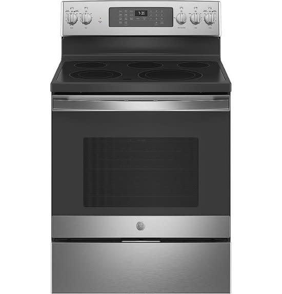 GE *GE JB735SPSS  5.3 Cu. Ft. Freestanding Electric Convection Range with Self-Steam Cleaning and No-Preheat Air Fry - Stainless Steel