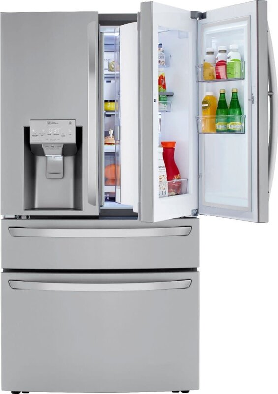 LG *LG LRMDC2306S 22.5 Cu. Ft. 4-Door French Door Counter-Depth Refrigerator with Door-in-Door and Craft Ice - Stainless Steel