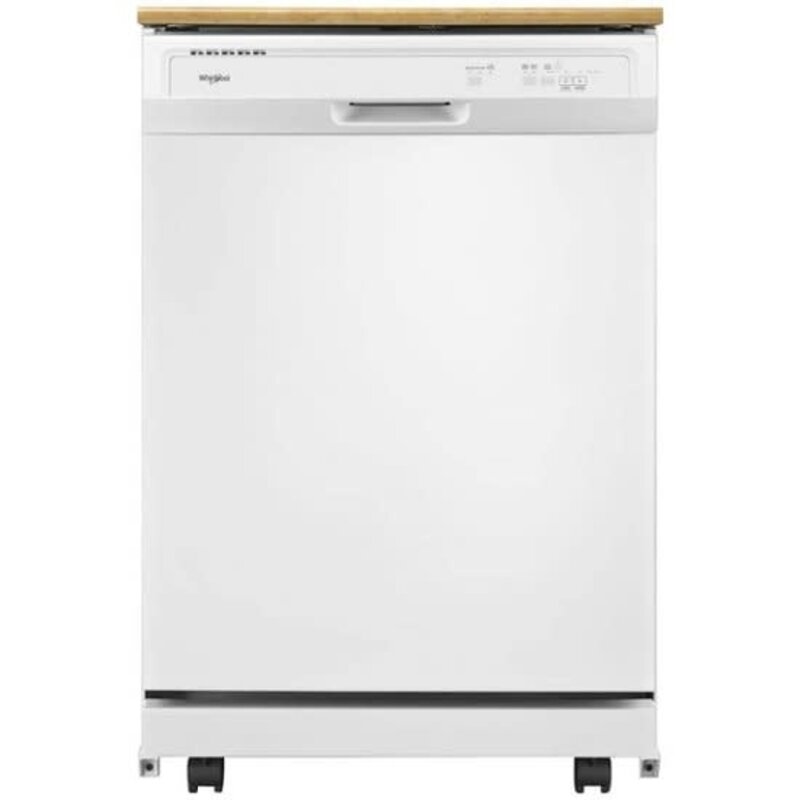 Whirlpool *Whirlpool WDP370PAHW 24" Front Control Tall Tub Portable Dishwasher - White