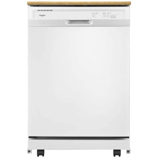 Whirlpool *Whirlpool WDP370PAHW 24" Front Control Tall Tub Portable Dishwasher - White