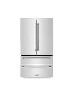 ZLINE *RFM-36  22.5-cu ft 4-Door Counter-depth French Door Refrigerator with Ice Maker (Fingerprint Resistant Stainless Steel) ENERGY STAR