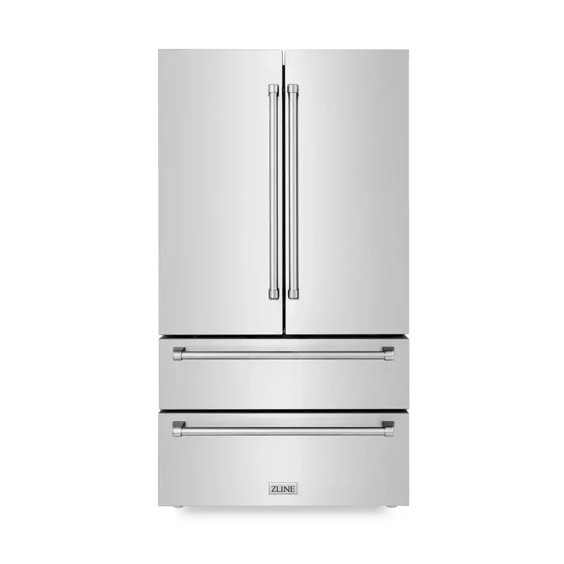 ZLINE *RFM-36  22.5-cu ft 4-Door Counter-depth French Door Refrigerator with Ice Maker (Fingerprint Resistant Stainless Steel) ENERGY STAR