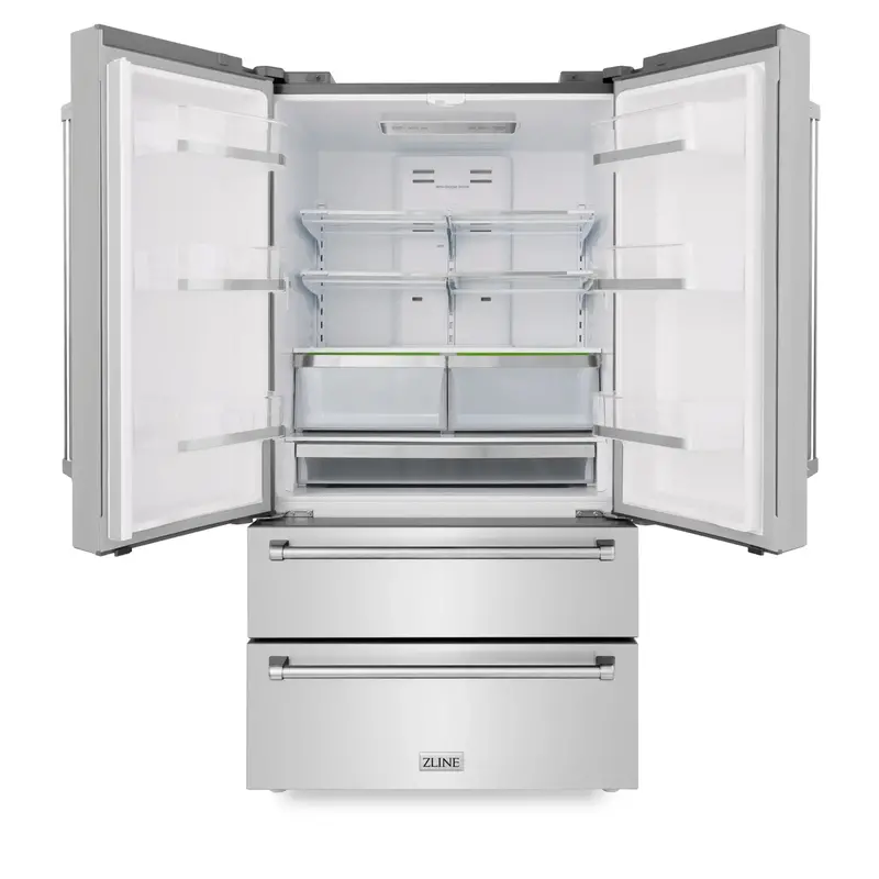 ZLINE *RFM-36  22.5-cu ft 4-Door Counter-depth French Door Refrigerator with Ice Maker (Fingerprint Resistant Stainless Steel) ENERGY STAR