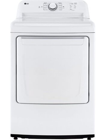 LG *DLG6101W 7.3-cu ft Reversible Side Swing Door Gas Dryer (White) ENERGY STAR