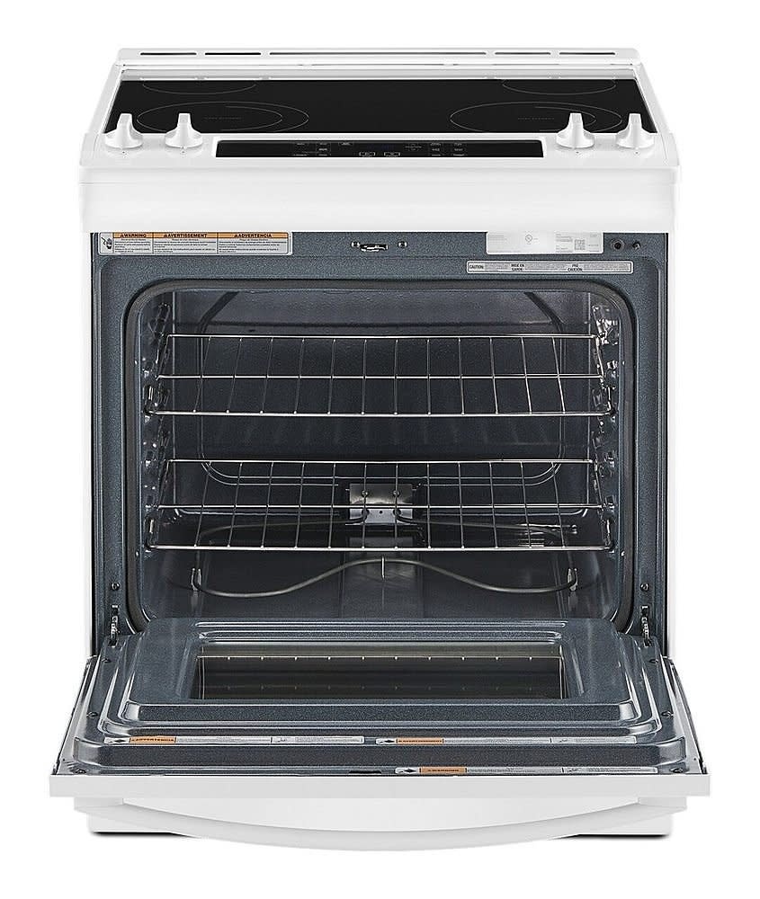 Whirlpool *WEE515SALW  30-in Smooth Surface 4 Elements, 34 INCH HEIGHT 4.8-cu ft Self-Cleaning Slide-in Electric Range (White)