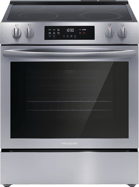 Frigidaire *FCFE308LAF 30-in Smooth Surface 5 Elements 5.3-cu ft Self-Cleaning Convection Oven Slide-in Electric Range (Fingerprint Resistant Stainless Steel)