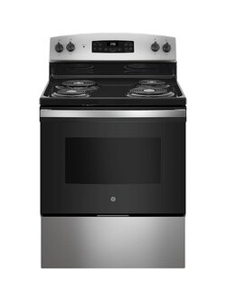 GE JB256RTSS  GE 30-in 4 burners 5.0-cu ft Freestanding Electric Range ( Stainless Steel )
