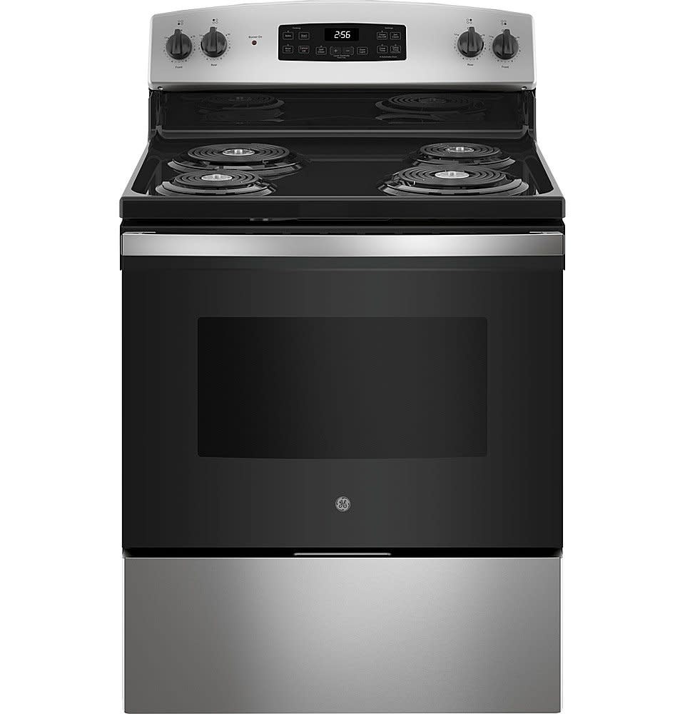 GE *JB256RTSS  30-in 4 Elements 5-cu ft Self-Cleaning Freestanding Electric Range (STAINLESS)