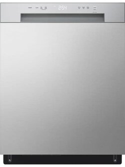 LG *LDFC2423V LG 24-in Front Control Built-in Dishwasher ( Stainless Steel Look ) , NeveRust Stainless Steel Tub and AutoLeak Detection , 52-Decibel