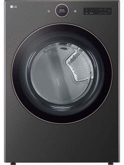 LG *DLEX6500B  7.4-cu ft Stackable Steam Cycle Smart Electric Dryer (Black)