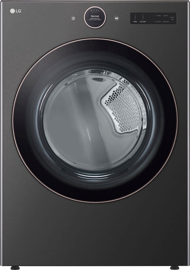 LG *DLEX6500B  7.4-cu ft Stackable Steam Cycle Smart Electric Dryer (Black)