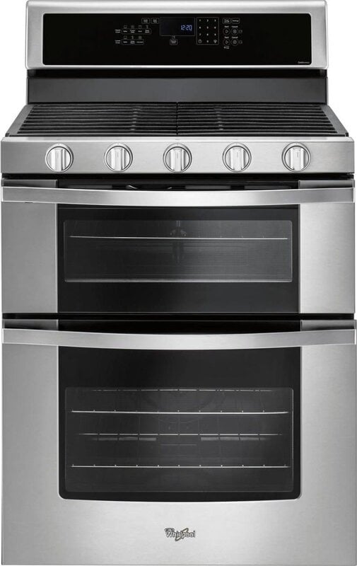 Whirlpool *Whirlpool WGG745SFS  6.0 Cu. Ft. Self-Cleaning Freestanding Double Oven Gas Convection Range - Stainless Steel