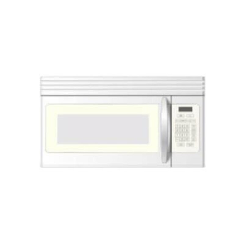 Crosley *Crosley GMR1000RW 1.6 Cubic Foot Over The Range Microwave with Glass Turntable, Pull Handle Door, Digital Control Panel, Auto Cook, Reheat Function in White
