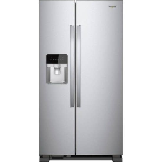 Whirlpool 21.4 cu. ft. Side by Side Refrigerator in Fingerprint Resistant  Stainless Steel WRS321SDHZ - The Home Depot