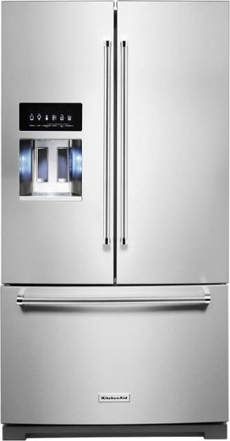 Kitchenaid *KRFF577KPS   27-cu ft French Door Refrigerator with Ice Maker (Stainless Steel with Printshield Finish) ENERGY STAR