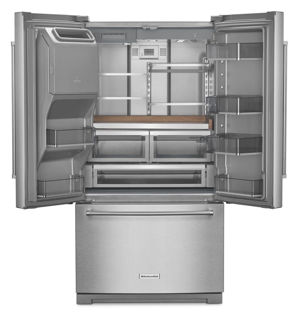 Kitchenaid *KRFF577KPS   27-cu ft French Door Refrigerator with Ice Maker (Stainless Steel with Printshield Finish) ENERGY STAR