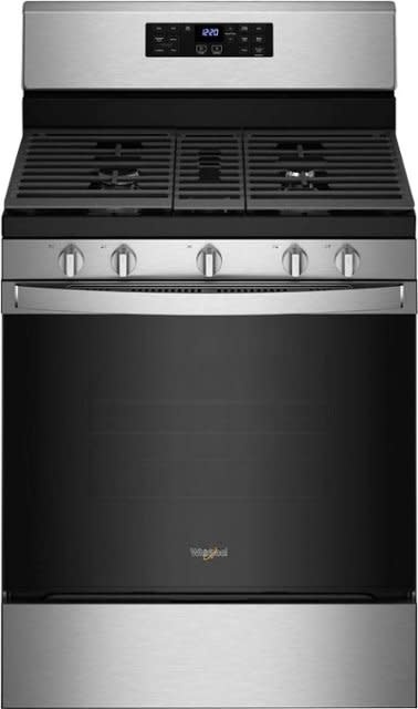 Whirlpool *Whirlpool WFG535S0LZ 30-in 5 Burners 5-cu ft Self-cleaning Air Fry Convection Oven Freestanding Natural Gas Range (Fingerprint Resistant Stainless Steel)