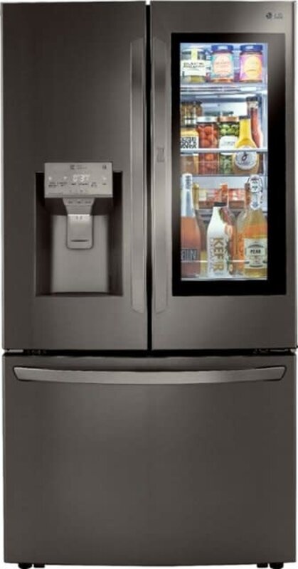 LG CLEARANCE ** LG LRFVS3006D 29.7 cu. ft. French Door Refrigerator, InstaView Door-In-Door, Dual Ice w/ Craft Ice in PrintProof Black Stainless Steel