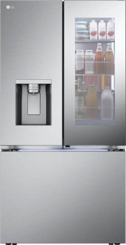 LG *LG LRYKC2606S 25.5-cu ft Counter Depth MAX Mirror InstaView 4 Types of Ice French Door Refrigerator with Dual Ice Maker and Door within Door (Fingerprint Resistant) ENERGY STAR