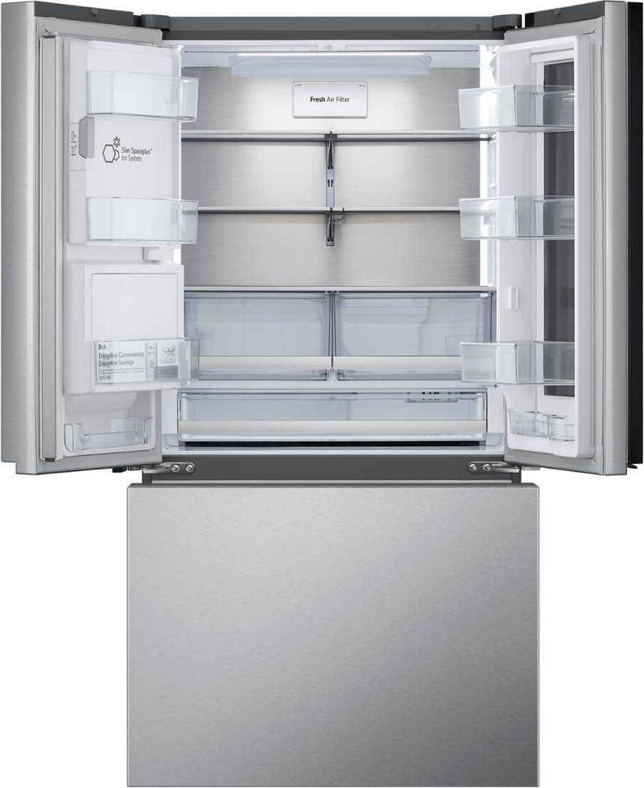 LG *LRYKC2606S 25.5-cu ft Counter-depth Smart French Door Refrigerator with Dual Ice Maker and Door within Door (Fingerprint Resistant) ENERGY STAR