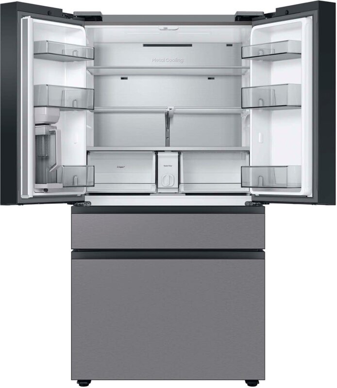 Samsung *Samsung RF23BB8200QL Bespoke 23 cu. ft. 4-Door French Door Smart Refrigerator with Autofill Water Pitcher in Stainless Steel, Counter Depth