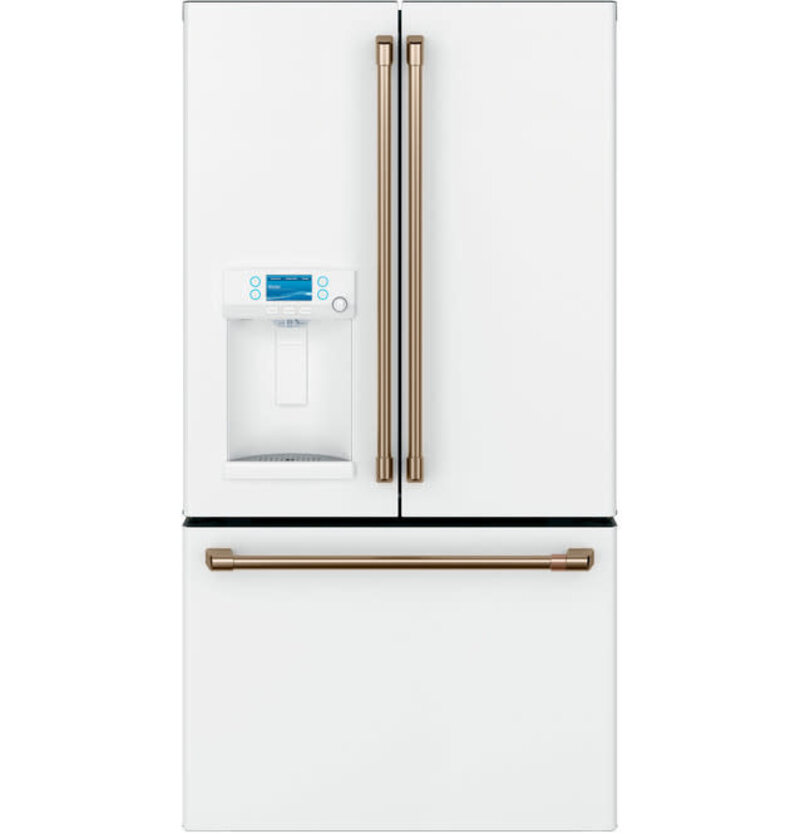 CAFE *CFE28TP4MW  27.8 cu. ft. Smart French Door Refrigerator with Hot Water Dispenser in Matte White, Fingerprint Resistant ENERGY STAR