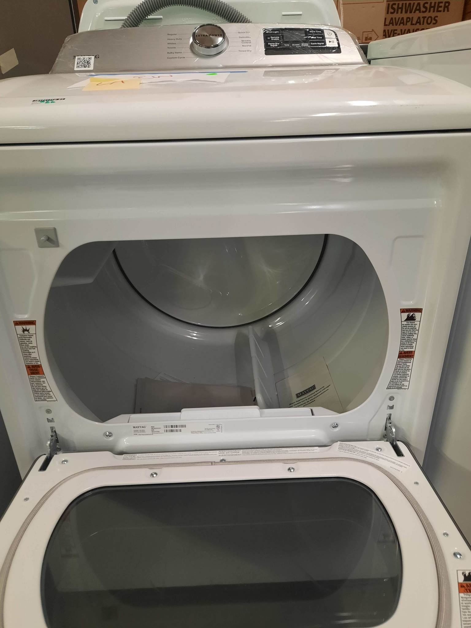 Maytag *MED6230HW  7.4-cu ft Smart Capable Electric Dryer with Extra Power Button in White