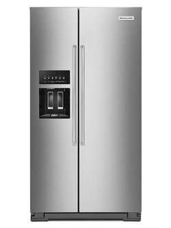 Kitchenaid *KRSC700HPS 19.8-cu ft Counter-depth Side-by-Side Refrigerator with Ice Maker (Stainless Steel with Printshield Finish)