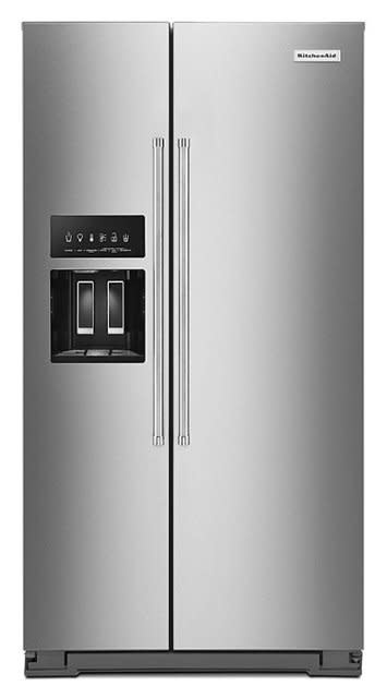 Kitchenaid *KRSC700HPS 19.8-cu ft Counter-depth Side-by-Side Refrigerator with Ice Maker (Stainless Steel with Printshield Finish)