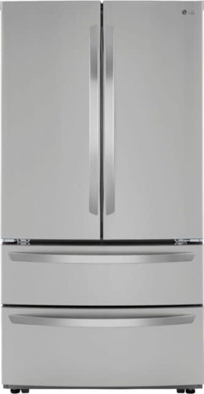 LG *LG LMWC23626S  22.7-cu ft 4-Door Counter-Depth French Door Refrigerator with Ice Maker (Printproof Stainless Steel) ENERGY STAR