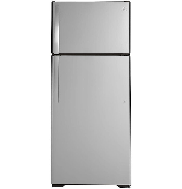 7.5 CU.FT REFRIGERATOR WITH FREEZER - BLACK AND STAINLESS ST