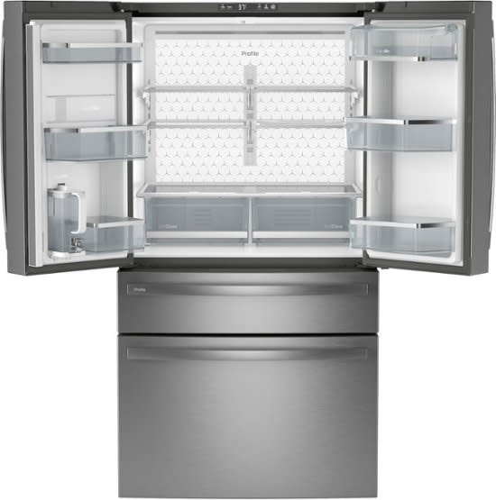 GE *PGE29BYTFS  - GE Profile Standard-Depth 28.7-cu ft 4 -Door Smart Compatible French Door Refrigerator with Ice Maker with Water Dispenser ( Fingerprint-resistant Stainless Steel ) ENERGY STAR Certified