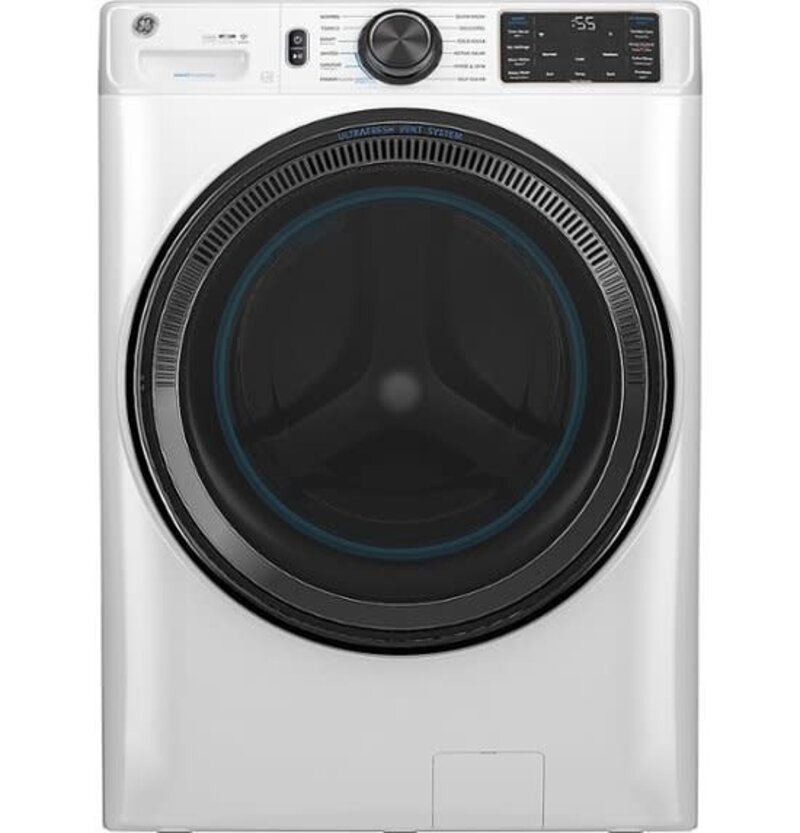 GE *GFW655SSVWW  5.0 Cu. Ft. Stackable Smart Front Load Washer with Steam and SmartDispense - White
