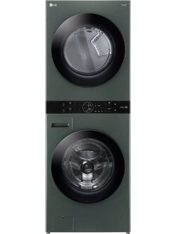 LG *WKEX200HGA WashTower Stacked SMART Laundry Center 4.5 Cu.Ft. Front Load Washer & 7.4 Cu.Ft. Electric Dryer in Nature Green w/ Steam