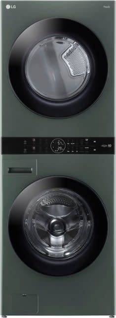 LG *WKEX200HGA WashTower Stacked SMART Laundry Center 4.5 Cu.Ft. Front Load Washer & 7.4 Cu.Ft. Electric Dryer in Nature Green w/ Steam