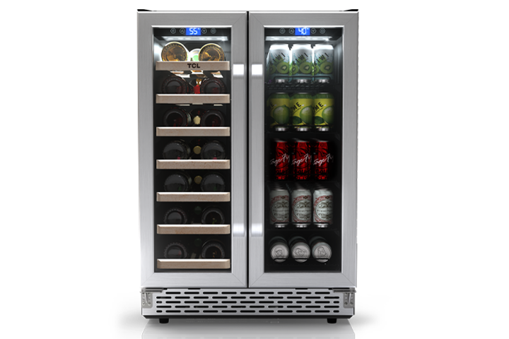 TCL *TCL  B422D 23.4-in W Stainless Steel Dual Zone Cooling Built-In /freestanding Wine Cooler