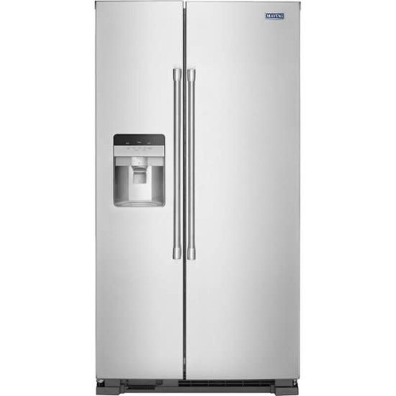 Maytag *Maytag MSS25C4MGZ 24.5 cu. ft. Side by Side Refrigerator in Fingerprint Resistant Stainless Steel with Exterior Ice and Water Dispenser