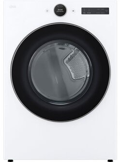 LG *DLEX5500W  7.4 cu. ft. Vented Stackable SMART Electric Dryer in White with TurboSteam and AI Sensor Dry Technology