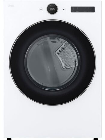 LG *DLEX5500W  7.4 cu. ft. Vented Stackable SMART Electric Dryer in White with TurboSteam and AI Sensor Dry Technology