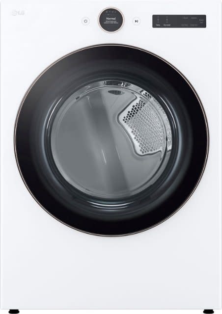 LG *DLEX6500W 7.4-cu ft Stackable Steam Cycle Smart Electric Dryer (White)