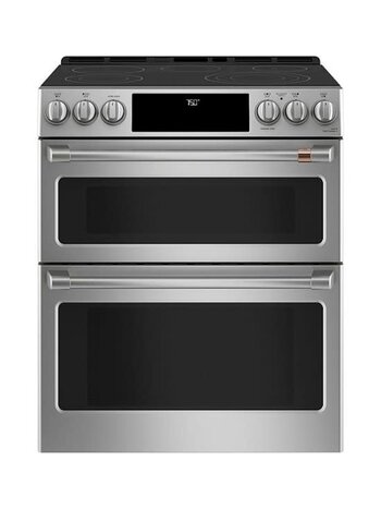 CAFE *CES750P2MS1 30 in. 6.7 cu. ft. Smart Slide-In Electric Range in Matte Stainless Steel with True Convection, Air Fry