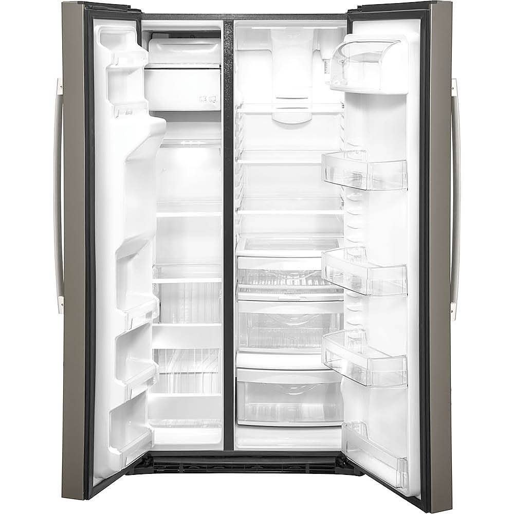 GE *GE GSS25IMNES 25.1 cu. ft. Side by Side Refrigerator in Slate, Fingerprint Resistant