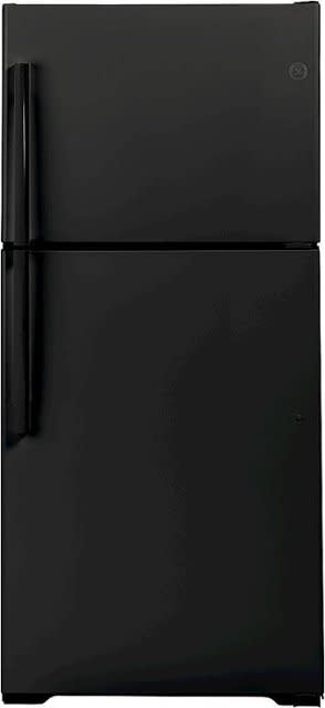 GE *GTS22KGNRBB 21.9 Cu. Ft. Garage-Ready Top-Freezer Refrigerator - Black