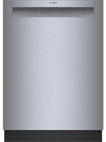 Bosch *Bosch SHE3AEM5N 100 Series 24" Front Control Smart Built-In Hybrid Stainless Steel Tub Dishwasher with PureDry, 50dBA - Stainless Steel