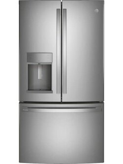 GE *PYE22KYNFS  Profile - 22.1 Cu. Ft. French Door Counter-Depth Refrigerator with Hands-Free AutoFill - Stainless Steel