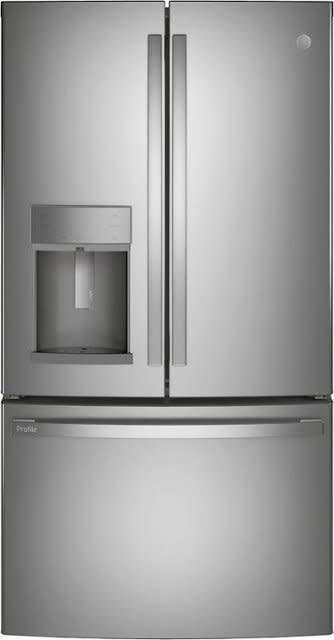 GE *PYE22KYNFS  Profile - 22.1 Cu. Ft. French Door Counter-Depth Refrigerator with Hands-Free AutoFill - Stainless Steel